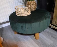 Green velvet coffee table /footstool