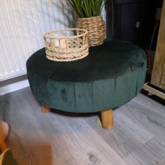 Green velvet coffee table /footstool
