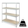 Galvanised 4 tier shelving unit x 2 Image 3
