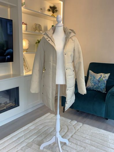 Ladies Oatmeal Hooded Coat from Vero Moda, Size Xs UK 6-8 / EU 34-36
