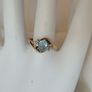 Diamond and Aquamarine Gold Ring Image 2