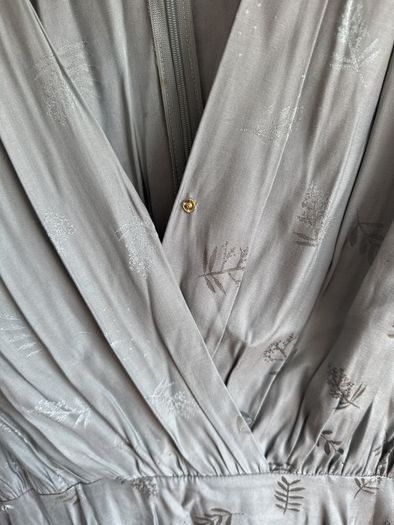 des petits hauts pale sage green midi dress size 1 (8-10)