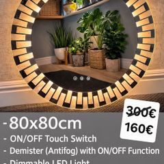 LED Bathroom Mirror Makup Vanity Bedroom Dressing