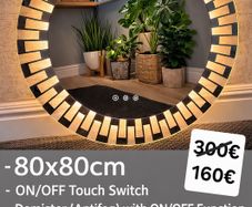 LED Bathroom Mirror 80cm Round