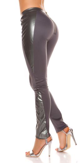 Tregging_with_zip__leather_look_appl__Color_GREY_Size_S/m