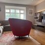 Red swivel accent chair Image 3