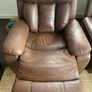 x2 Brown Faux Leather Recliner Chairs Image 4