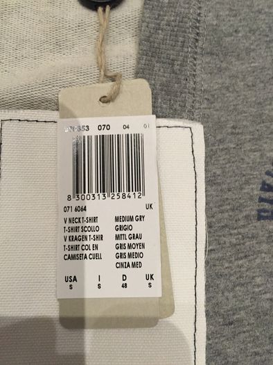 BNWT Grey Fila V Neck Sweatshirt Size 10 (Small)