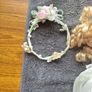 Vintage Irish Porcelain Doll with Flower Wreath and Pinwheel Vintage Image 5