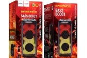 Pure Deep Bass Boost Flame RGB Light BT Speaker With 2 Wireless Mic