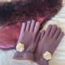 Luxury faux fur scarf and gloves Image 4