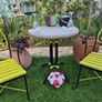 Bistro set Forged Garden Chairs  Cast iron table very heavy furniture patio decking steel home house  cottage benchs gift present new sea shels furniture pots statue  table and chairs seat Image 3