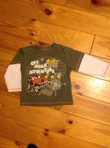 Age 4 Khaki Green Mock Layer Top