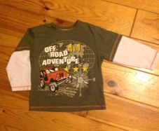 Age 4 Khaki Green Mock Layer Top