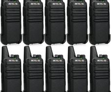 FREE SHIPPING RT622 Walkie Talkies, Rechargeable Two Way Radio PMR446, VOX, USB C, CTCSS DCS, Portable Walkie Talkie 10er set, Mini Lightweight 2 Way Radio for Adults Schools, Business (Black, 10 Pack)