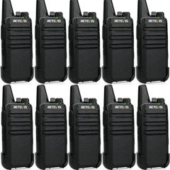 FREE SHIPPING RT622 Walkie Talkies, Rechargeable Two Way Radio PMR446, VOX, USB C, CTCSS DCS, Portable Walkie Talkie 10er set, Mini Lightweight 2 Way Radio for Adults Schools, Business (Black, 10 Pack)