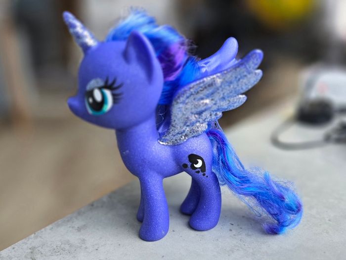 Luna Nightmare Moon Sparkle Glitter HTF 6 Inch Brushable MLP G4 My Little Pony 2016