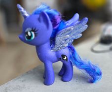 Luna Nightmare Moon Sparkle Glitter HTF 6 Inch Brushable MLP G4 My Little Pony 2016