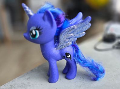 Luna Nightmare Moon Sparkle Glitter HTF 6 Inch Brushable MLP G4 My Little Pony 2016