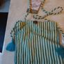 Swedish Natural Fabrics Small Bag Green/White Strap.  B.N.W.T. Image 2