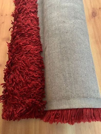 Ruby Red Shaggy Rug