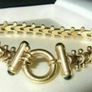 Vintage Hallmarked 9ct Gold - 3 Col' Gold Bracelet Image 4