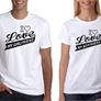 I LOVE MY GIRLFRIEND BOYFRIEND Valentines Day Love Pair T- Shirts Husband Wife set Image 2