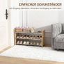 Shoe Rack Wooden, 3-Tier Oak Shoe Rack Expandable Stainless Steel Design, Ideal for Small Shoe Storage for Narrow Space, Suitable for Entrances, Garages Image 9