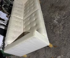 white leather sofa