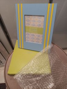 Electric stripe photo frame
