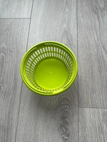 Green Clothes Pegs Basket