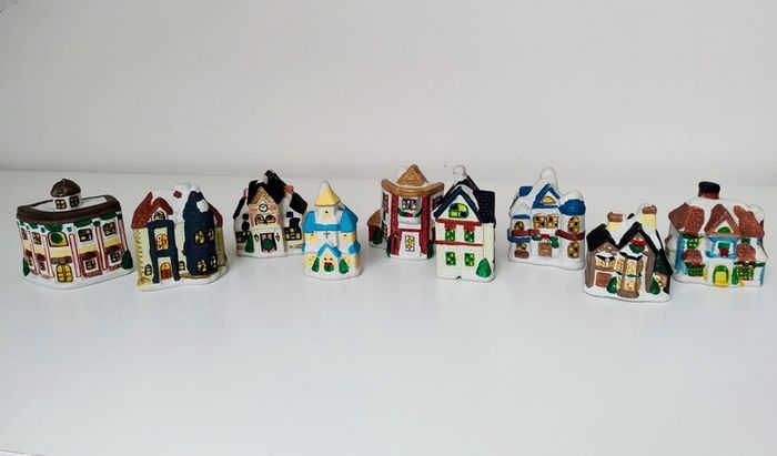Christmas Winter Town Ceramic Figures