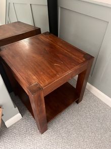 solid walnut side table