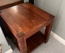 solid walnut side table