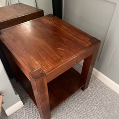 solid walnut side table