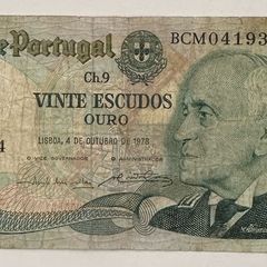 Portugal 20 Escudos 1978 Banknote