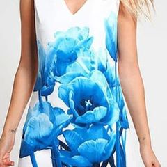 Ted Baker Dress - Blue White - Size 2 UK 10 - BNWT RRP 180