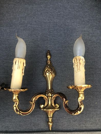 Brass wall lights