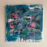 Large Original Painting Framed Contemporary Art Modern Irish abstract art Blue and Pink Aesthetic Image 4