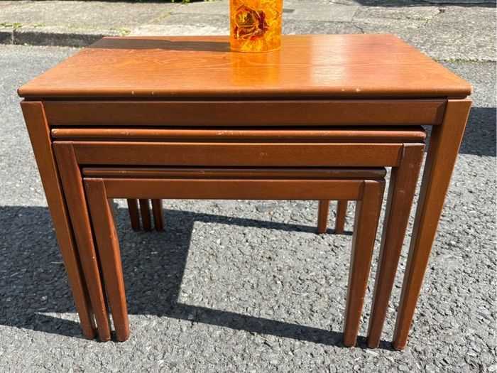 Vintage Mid-century Danish style nest of tables c1960