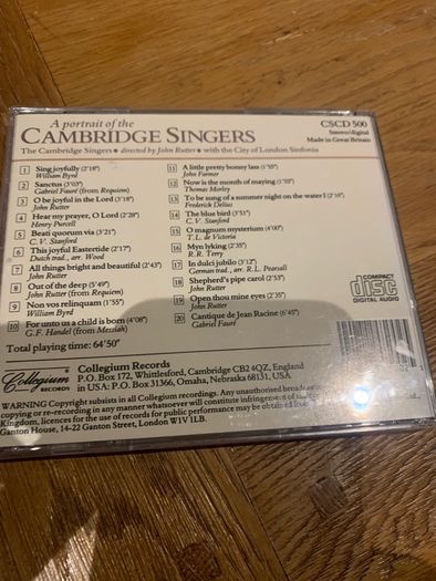 The Cambridge Singers / The City Of London Sinfonia - A Portrait Of The Cambridge Singers