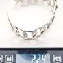 Sterling Silver Open Cuff Circle Link Bangle Bracelet Image 8