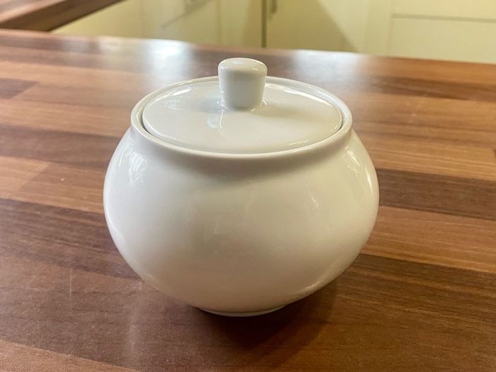 White Dunnes Sugar Bowl