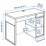 White IKEA desk and chair. Image 5