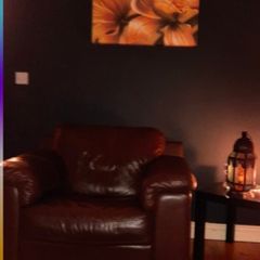 Italian leather 2 seater couch and 1 arm chair in excellent condition