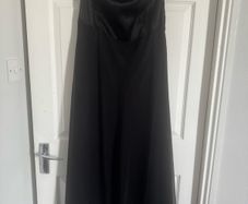Stunning Wallis black maxi dress strapless corset type top for women size UK14 EU42 Postage included