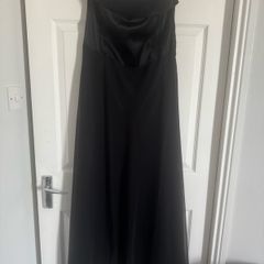 Stunning Wallis black maxi dress strapless corset type top for women size UK14 EU42 Postage included