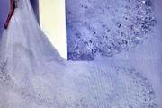 Cathedral Length Crystal and Lace Veil With Comb