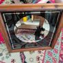 Vintage silhouette mirror lady image in black in wooden frame Image 7