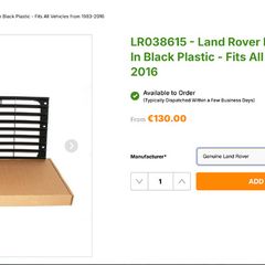 Land Rover Defender Grille (Genuine LR)